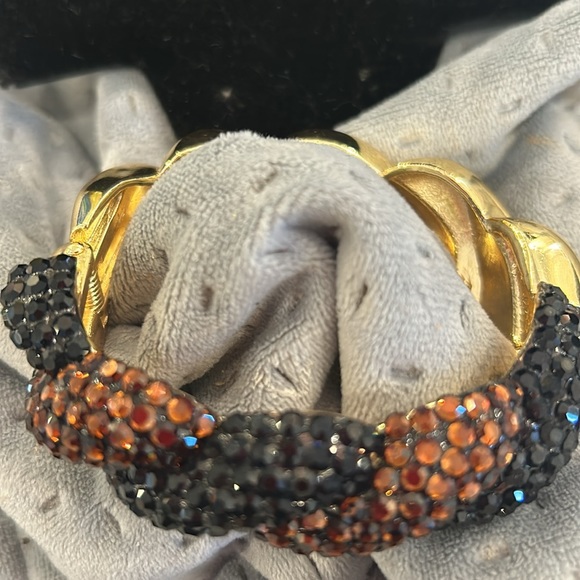 Jet Black & Smoky Topaz Crystal Rope Design Bracelet-Boutique - Picture 7 of 12